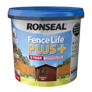 5Ltr Ronseal Fence Life Plus Country Oak