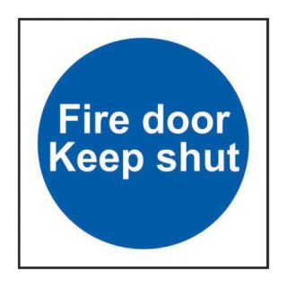 100 x 100mm Sign Fire Door Keep Shut