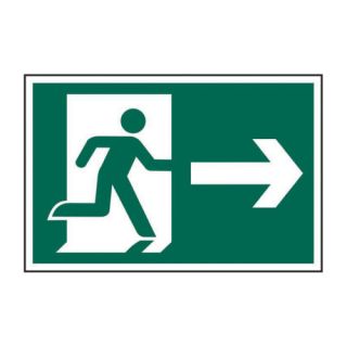 Fire Exit Safety Sign Ref 1530 200 x 300mm Semi-Rigid PVC