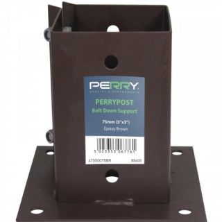 Perry 50Mm 2 X 2 Post Support Bolt Down Brown 47050050Br