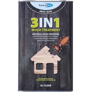 Bond It 5Ltr 3 In 1 Wood Treatment Clear Ref Bdwtr5