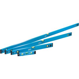 Ox Trade 4 Piece Level Set 230 Torpedo + 600 1200 & 1800mm