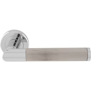Serozzetta Trend Lines Lever on Round Rose Pol/Satin Chrome