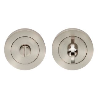 Carlisle Brass Turn & Release on Round Rose Satin Nickel