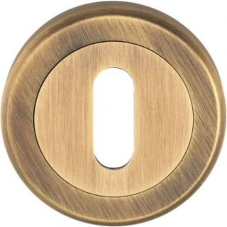 Serozzetta Lock Profile Escutcheon Antique Brass