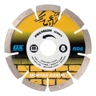 Ox Spectrum Plus 4.5 115Mm Diamond Mortar Raking Blade Rd6-115/22
