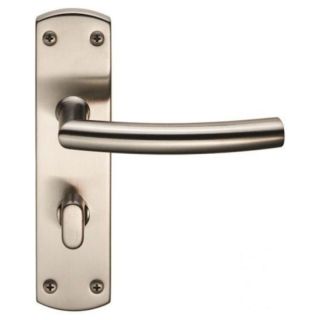 Residential Latch Profile Arched Lever on Backplate SSS CSLP1167B/SSS