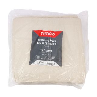 Timco Professional Dust Sheet 12ft x 9ft Bag of 3 CDS129P3