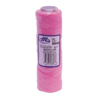 Marshalltown Pink Hi-Vis Braided Chalk Line 250Ft M631 19422