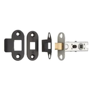 Carlisle Brass 64mm Tubular Mortice Latch Square Matt Black