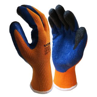 Safe T Blue Latex Palm Tipped Grip Thermal Gloves Size 9 – 11006