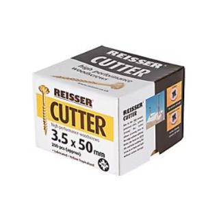 3.5 X 50Mm Reisser R2 Cutter Yellow Csk Head Woodscrews