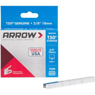 3/8 / 10mm Arrow 506 Staples for Use with T50 / T55 Gun – Pack of 1250