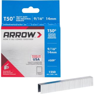 9/16 / 14mm Arrow Staples for Use T50 / T55 Gun Per Box 1250