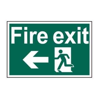 Fire Exit Rigid PVC Sign 600 x 400mm Ref 4201