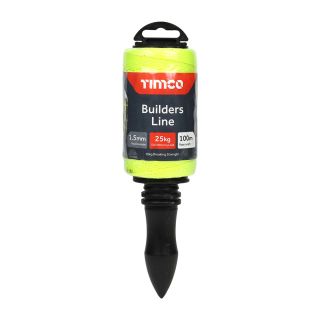 Timco YBL100W 1.5mm x 100m Yellow Winder Brick Line