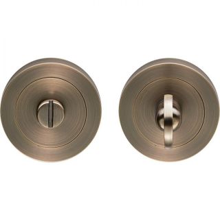 Carlisle Brass Turn & Release on Round Rose Antique Brass