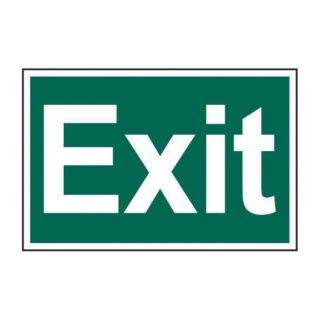 Fire Exit Safety Sign Ref 1515 200 x 300mm Semi-Rigid PVC