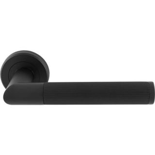 Serozzetta Trend Lines Lever on Round Rose Matt Black