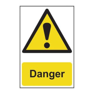 Danger! Semi-Rigid PVC Sign 200 x 300mm Ref 1301