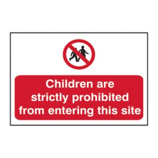 Children Are Strictly Prohibited Sign 600 x 400mm 4054