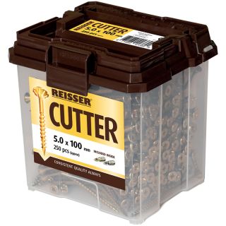 5.0 x 100mm Reisser R2 Cutter Yellow CSK Woodscrews (Case Qty)