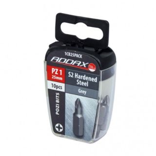 Timco Pz1 Pozi Driver Bit S2 Grey Pack/10 1Cb25Pack