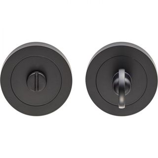 Carlisle Brass Turn & Release on Round Rose Matt Black