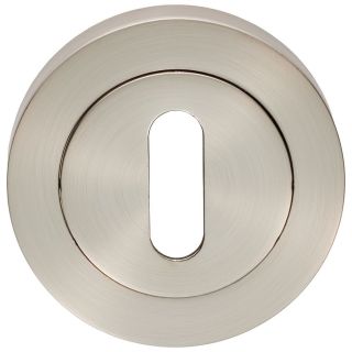 Carlisle Brass Escutcheon Std Lock Round Rose Satin Nickel