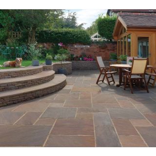 Pavestone Nat Sandstone Raj Blend Calibrated 20.7M2/Pk Laid