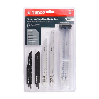 Timco Mixed Reciprocating Saw Blades Pack 10 