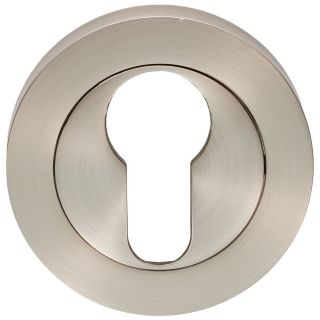 Carlisle Brass Escutcheon Euro on Concealed Rose Satin Nickel